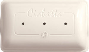 Emile Henry - 15.3" x 9" x 4.3" Ceramic Linen Ciabatta Baker - 505502