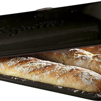 Emile Henry - 15.4" x 9.4" Ceramic Charcoal/Fusain Baguette Baker- 795506