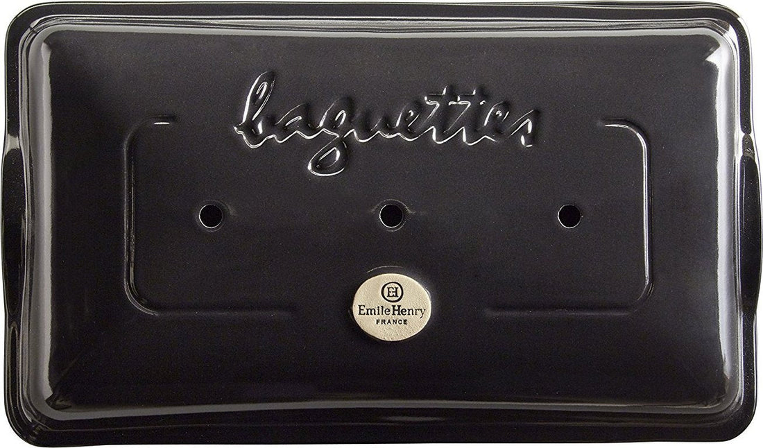 Emile Henry - 15.4" x 9.4" Ceramic Charcoal/Fusain Baguette Baker- 795506