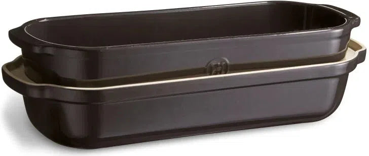 Emile Henry - 15.5" Charcoal Black Large Bread Loaf Baker - 91795503