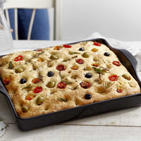 Emile Henry - 15.7" x 12.4" x 2.7" Ceramic FUSAIN Focaccia Bread Baker - 91797515