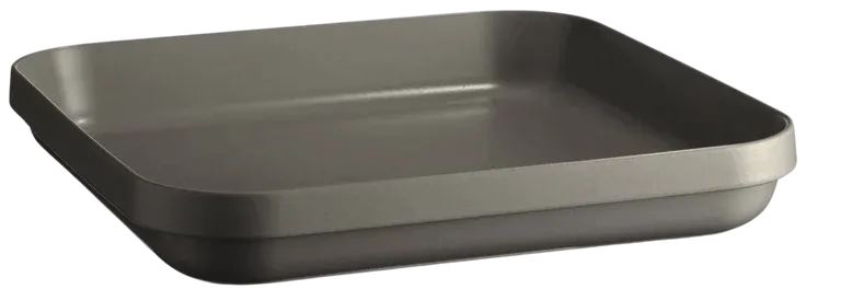 Emile Henry - 16.5" Pearl Grey Large Square Dish with 6.5 L Capacity - 91123241