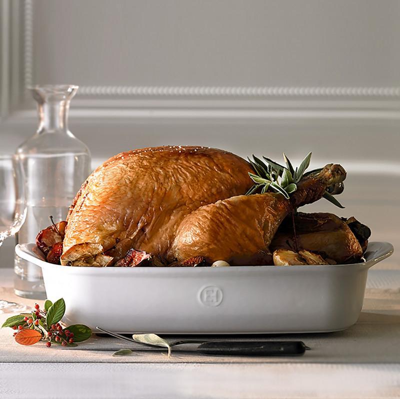 Emile Henry - 17" x 11" Ceramic Farine/White Baking Dish - 119654