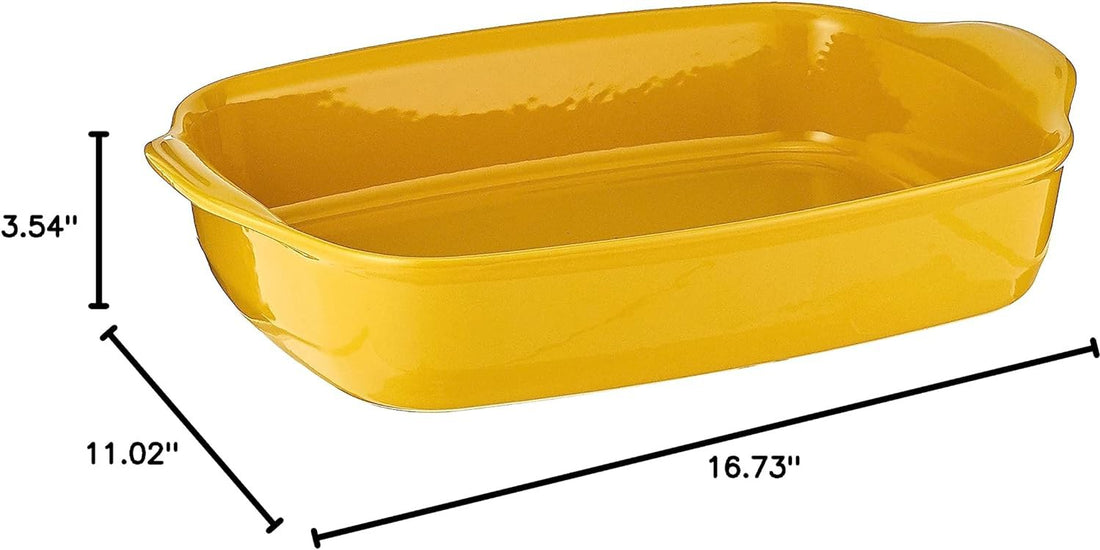 Emile Henry - 17" x 11" Yellow/Provence Ultime Rectangular Baking Dish - 909654