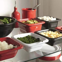 Emile Henry - 1.3 QT Red 1/4 Insert Rectangular Recton Pan - 333416