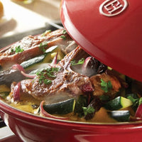 Emile Henry - 2 QT Ceramic Burgundy Tagine-II - 345626