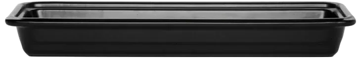 Emile Henry - 2/4 Size Coal Black Recton GN Container with 2.3 L Capacity - 91713402