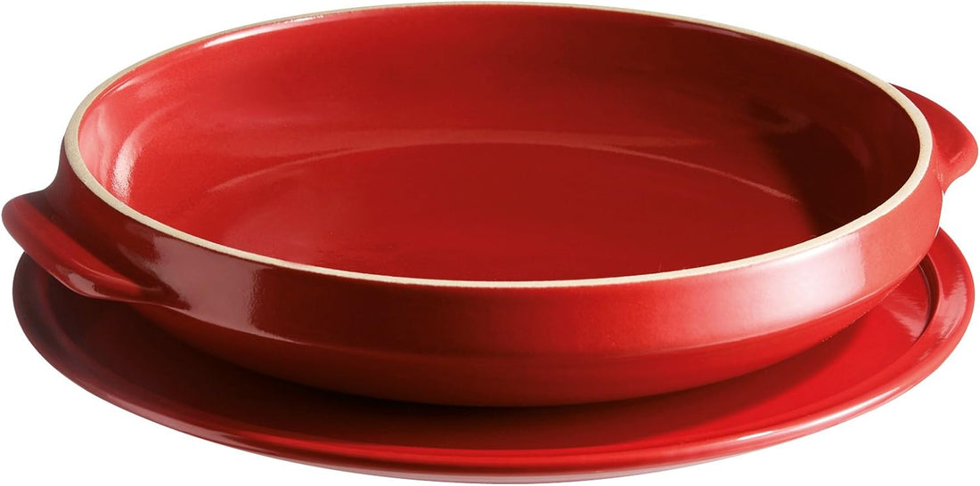 Emile Henry - 2.2 QT Ceramic Burgundy Tarte-Tatin Set - 343699