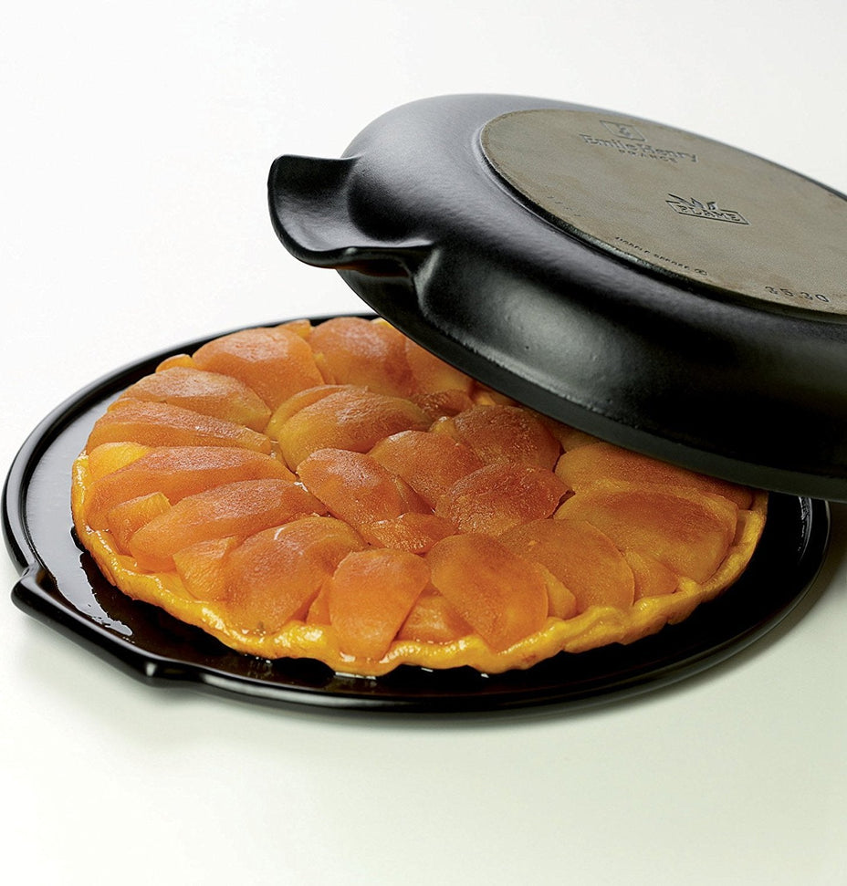 Emile Henry - 2.2 QT Ceramic Charcoal/Fusain Tarte-Tatin Set - 343699