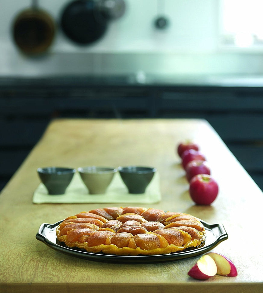 Emile Henry - 2.2 QT Ceramic Charcoal/Fusain Tarte-Tatin Set - 343699