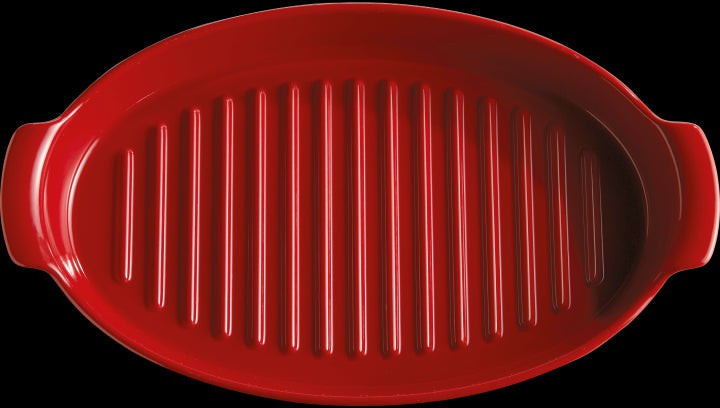 Emile Henry - 2.3 QT Ceramic Burgundy Papillotte/Fish Steamer - 348443