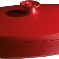 Emile Henry - 2.3 QT Ceramic Burgundy Papillotte/Fish Steamer - 348443