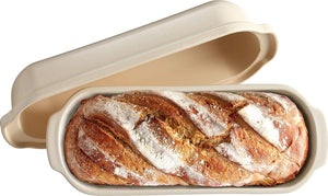 Emile Henry - 2.3 QT Ceramic Linen Italian Bread Loaf Baker - 505503