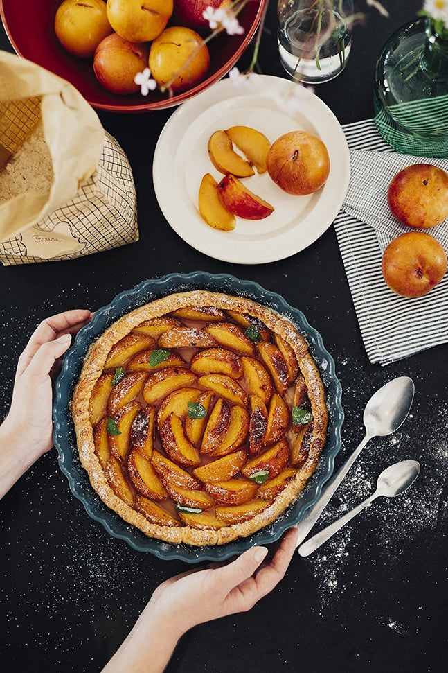 Emile Henry - 2.5 QT Ceramic Burgundy Deep Flan Dish - 346028