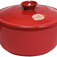 Emile Henry - 2.6 QT Burgundy Round Stewpot - 344525