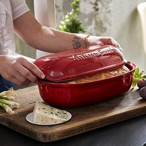 Emile Henry - 3 L Ceramic Burgundy Artisan Loaf Baker - 345501