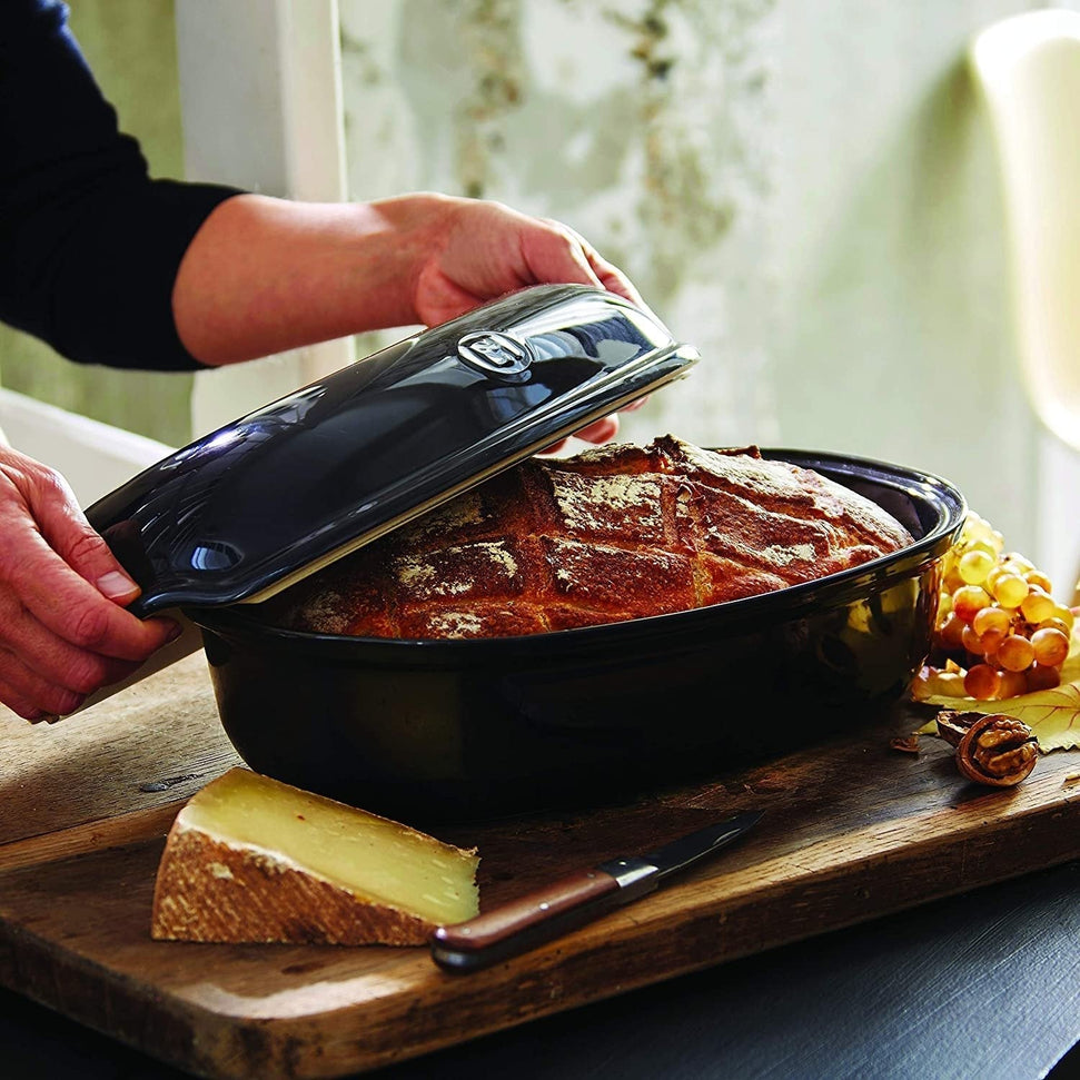 Emile Henry - 3 L Ceramic Charcoal/Fusain Artisan Loaf Baker - 795501