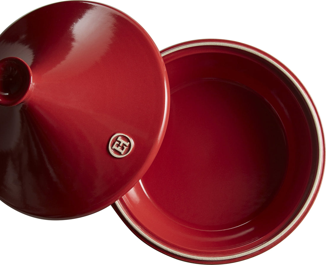 Emile Henry - 3.7 QT Ceramic Burgundy Tagine-II - 345632