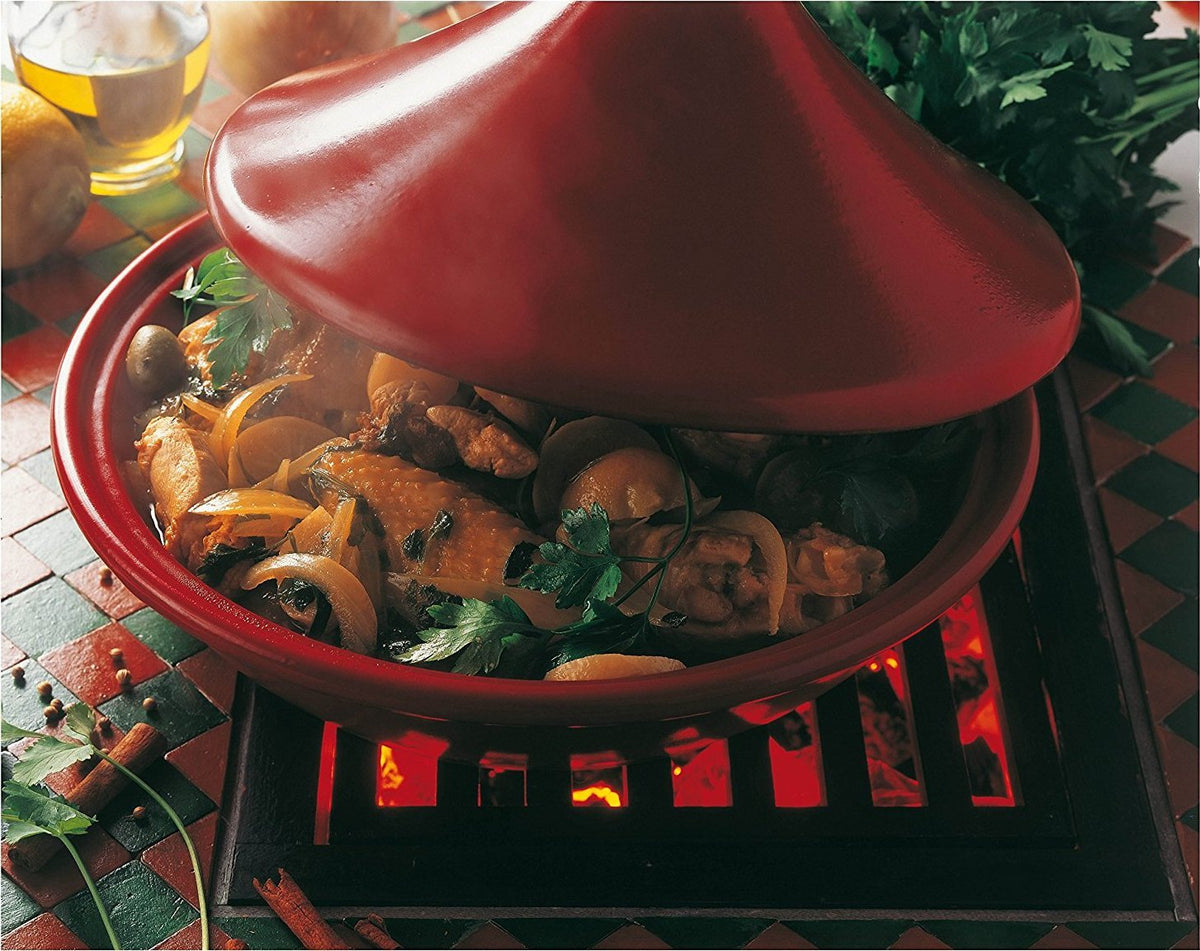 Emile Henry - 3.7 QT Ceramic Burgundy Tagine-II - 345632
