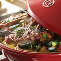 Emile Henry - 3.7 QT Ceramic Burgundy Tagine-II - 345632