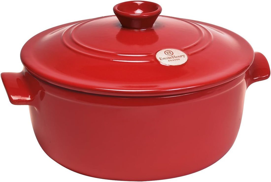 Emile Henry - 4.2 QT Ceramic Burgundy Flame Stewpot - 344540