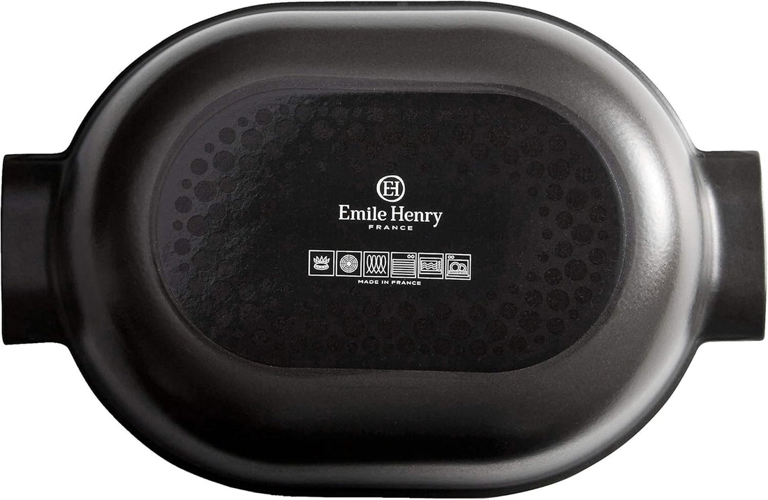 Emile Henry - 4.5 L Slate Grey Oval Ceramic Casserole Dish - 91776645