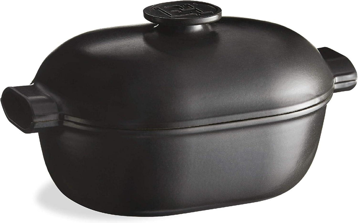 Emile Henry - 4.5 L Slate Grey Oval Ceramic Casserole Dish - 91776645