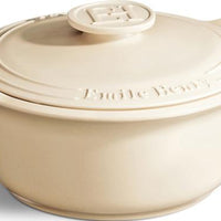 Emile Henry - 4.5 Qt Sublime Small Cream Round Stewpot - 91564740