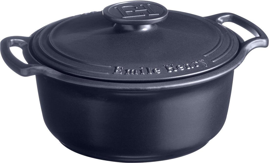 Emile Henry - 4.5 Qt Sublime Small Indigo Round Stewpot - 91664740