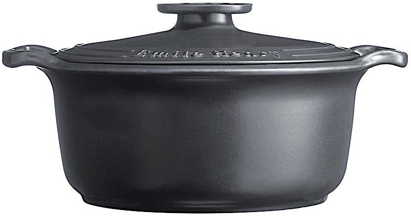 Emile Henry - 4.5 Qt Sublime Small Slate Round Stewpot - 91774740