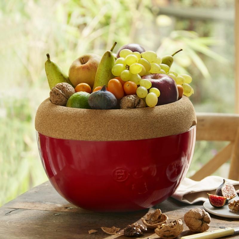 Emile Henry - 4.7 L Ceramic Burgundy Deep Storage Bowl - 348764