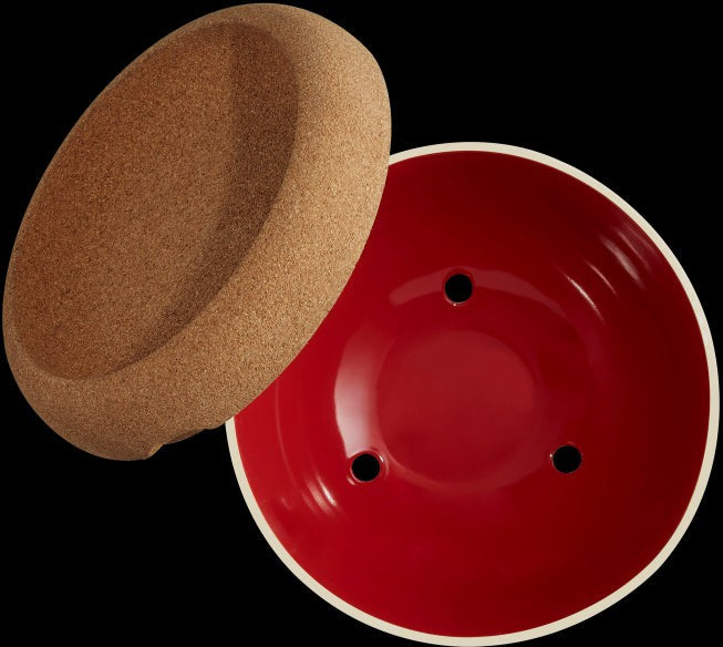 Emile Henry - 4.7 L Ceramic Burgundy Deep Storage Bowl - 348764