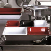 Emile Henry - 4.7 QT Red 1/2 Insert Deep Rectangular Pan - 333462