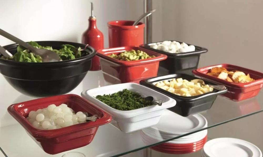 Emile Henry - 4.7 QT Red 1/2 Insert Deep Rectangular Pan - 333462