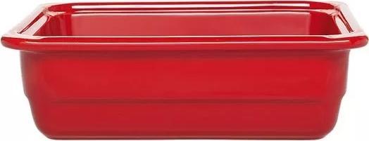 Emile Henry - 4.7 QT Red 1/2 Insert Deep Rectangular Pan - 333462
