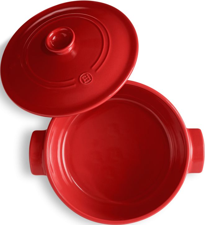 Emile Henry - 5.6 QT Ceramic Burgundy Round Stewpot - 344553