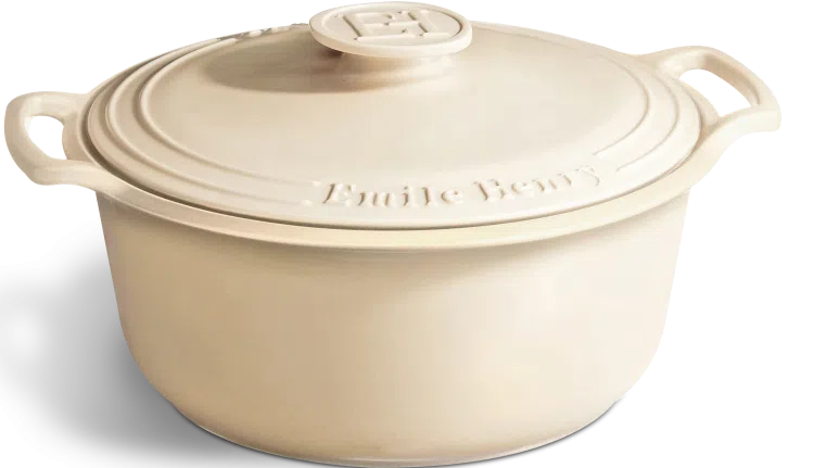 Emile Henry - 6 Qt Sublime Medium Cream Round Stewpot - 91564760