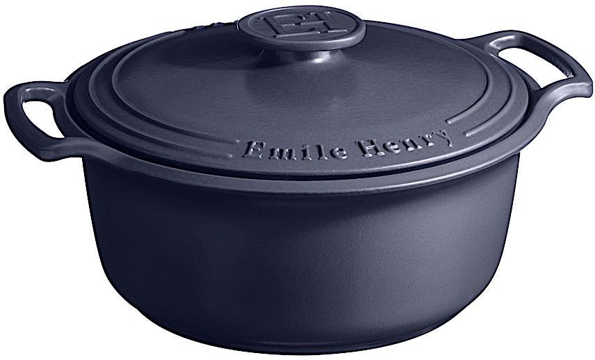 Emile Henry - 6 Qt Sublime Medium Indigo Round Stewpot - 91664760