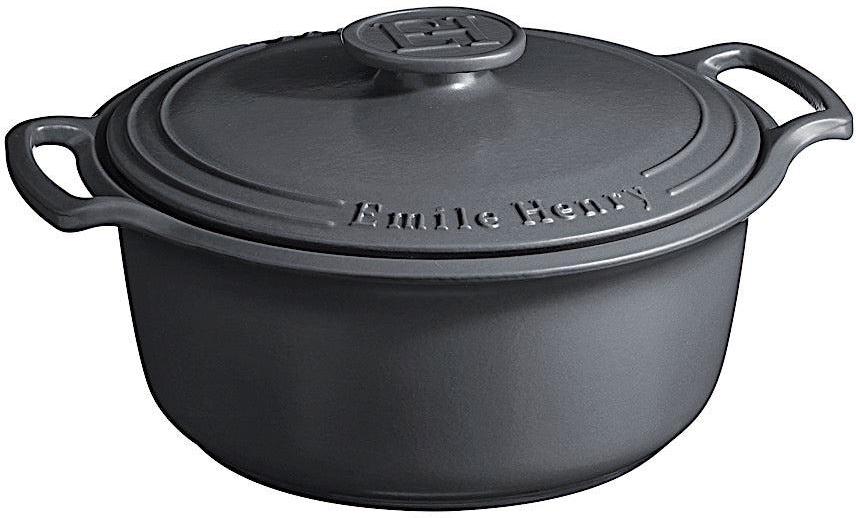 Emile Henry - 6 Qt Sublime Medium Slate Round Stewpot - 91774760