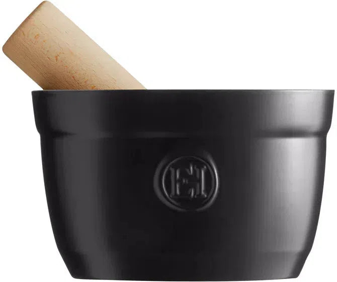 Emile Henry - 6.29" Truffle Black Mortar and Pestle - 91710257
