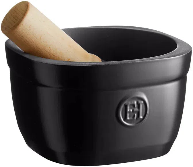 Emile Henry - 6.29" Truffle Black Mortar and Pestle - 91710257