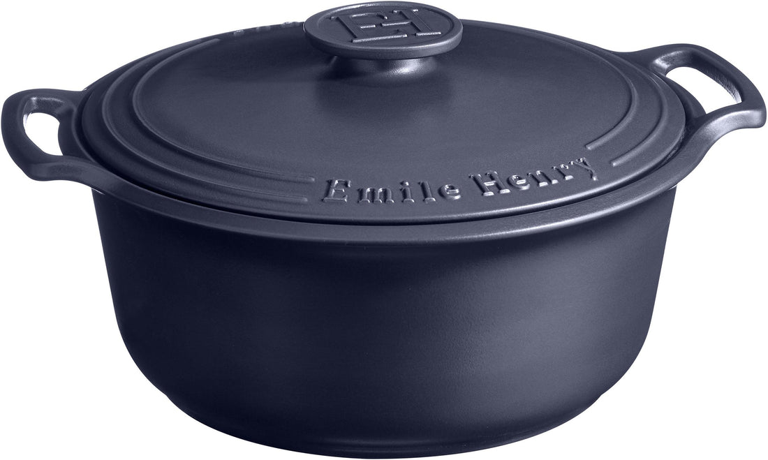 Emile Henry - 7.5 Qt Sublime Large Indigo Round Stewpot - 91664770