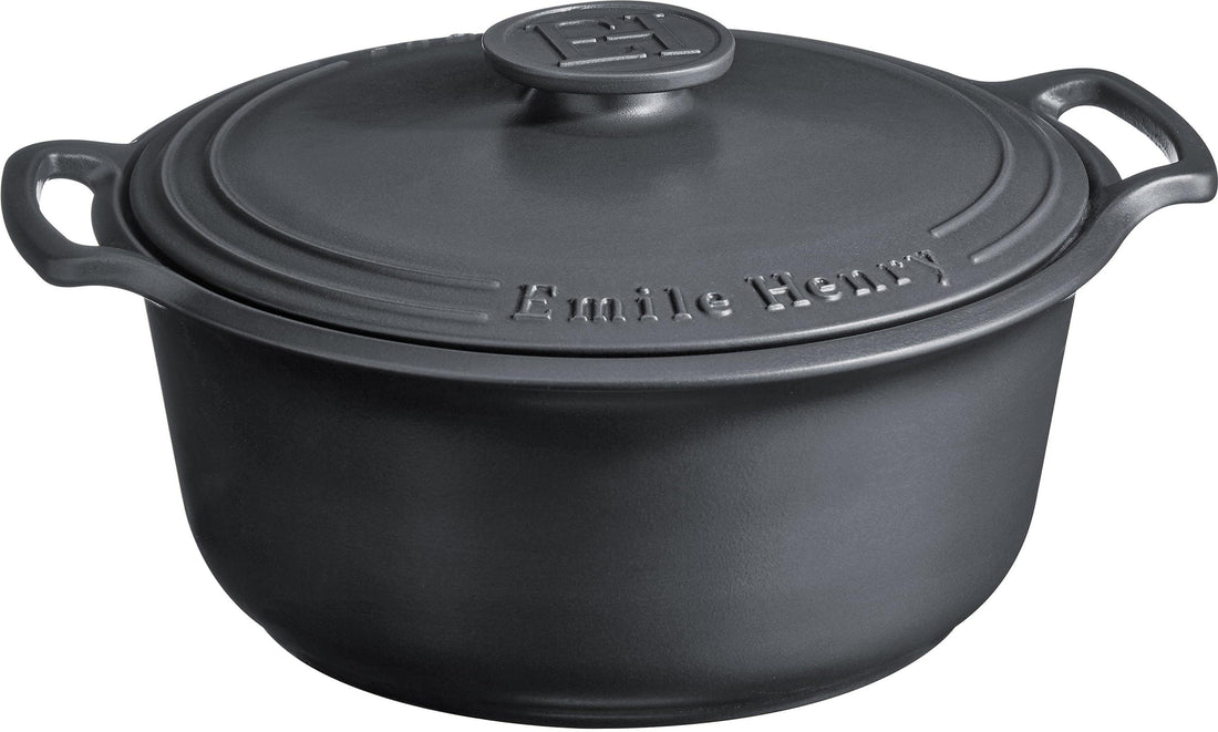 Emile Henry - 7.5 Qt Sublime Large Slate Round Stewpot - 91774770