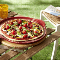 Emile Henry - BARBECUE 14.6" Ceramic Ceramic Charcoal/Fusain Pizza Stone-II - 797614