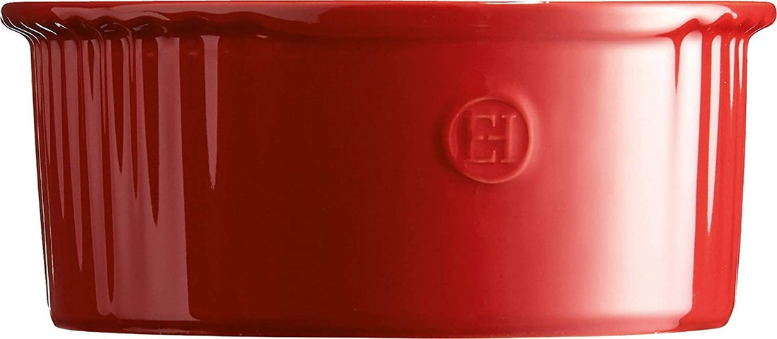 Emile Henry - DOUCEURS 9" x 8.2" Ceramic Burgundy Souffle Baking Dish - 346880