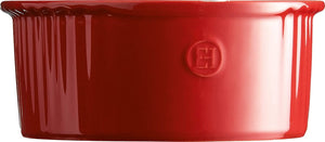 Emile Henry - DOUCEURS 9" x 8.2" Ceramic Burgundy Souffle Baking Dish - 346880