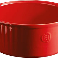 Emile Henry - DOUCEURS 9" x 8.2" Ceramic Burgundy Souffle Baking Dish - 346880