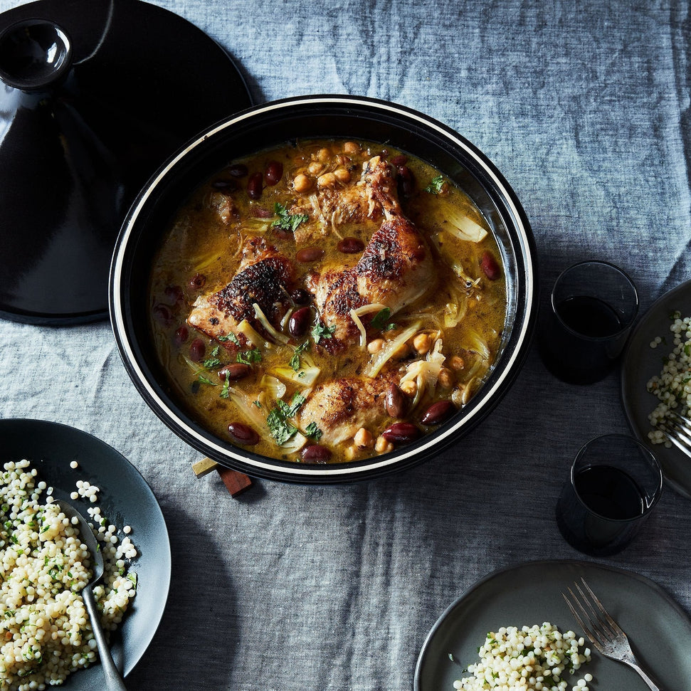 Emile Henry - FLAME 2 QT Ceramic Charcoal/FusainX Flame Tagine (2 L) - 795626