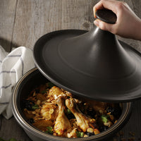 Emile Henry - FLAME 2 QT Ceramic Charcoal/FusainX Flame Tagine (2 L) - 795626
