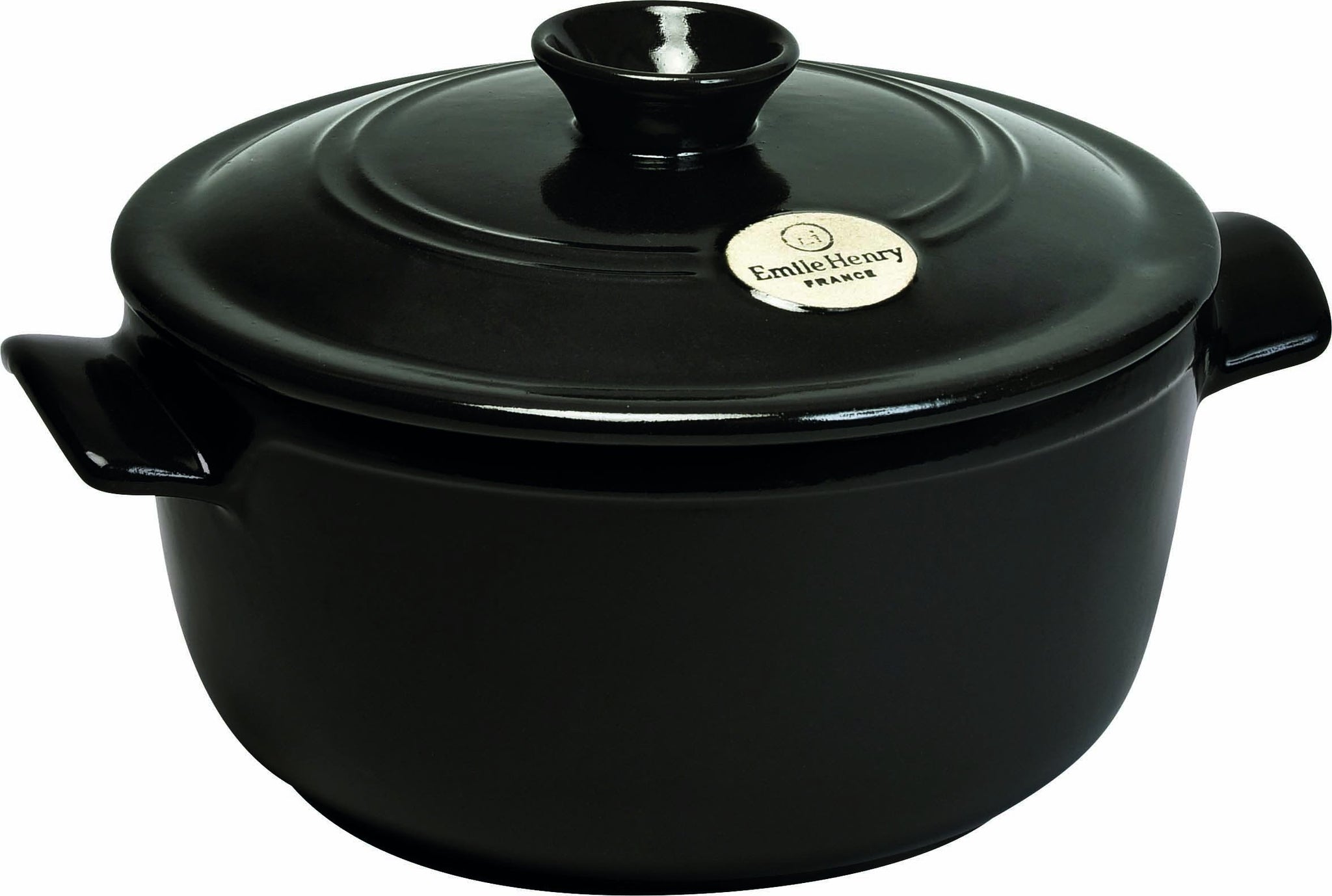 Emile Henry - FLAME 4.2 QT Ceramic Charcoal/Fusain Round Stewpot - 794540